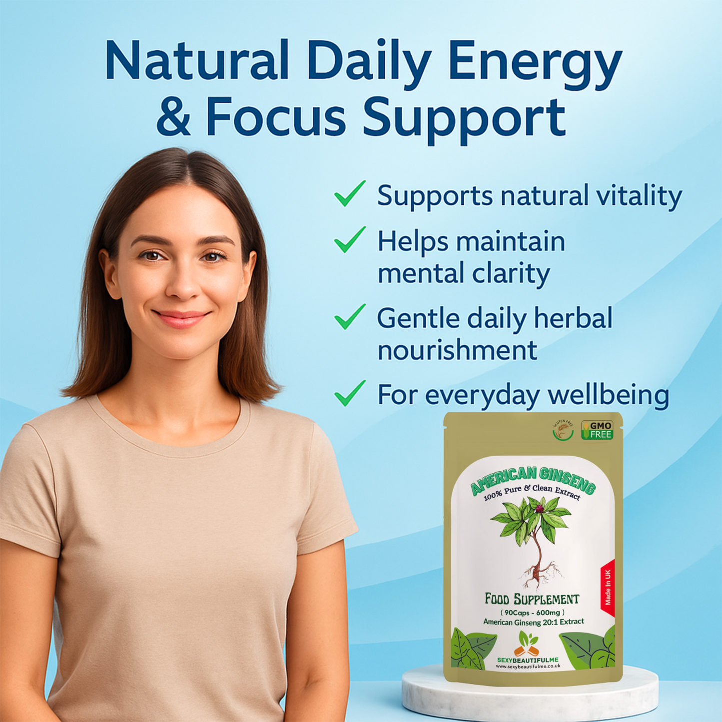 American Ginseng 12,000mg – High Strength Natural Veg Capsules, Best Value