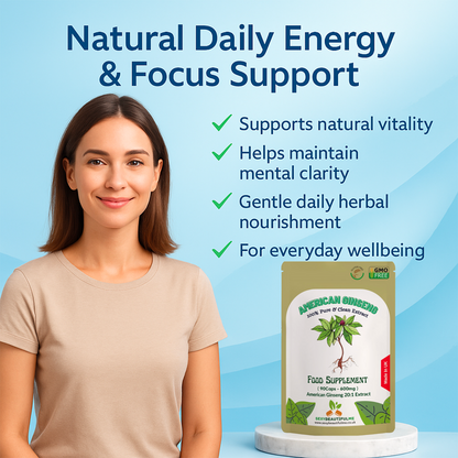 American Ginseng 12,000mg – High Strength Natural Veg Capsules, Best Value