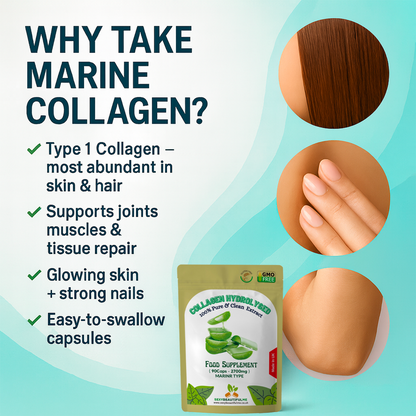 Marine Collagen Capsule 2700mg–Hydrolysed Type 1–Skin, Hair, Nails&Ageing Suport