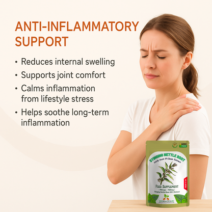 Stinging Nettle Root Extract Capsules 14,000 mg-Genuine•Strong•Vegan•100%Natural