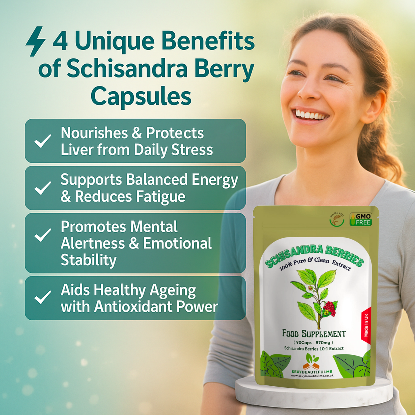 Schizandra Berry Capsules 5700mg- 100% Natural & Strong-Vegan capsules