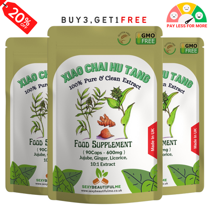 ''Xiao Chai Hu Tang'' Capsules 6000mg -LIVER SUPPORT & ENERGY BOOSTER-Vegan Caps