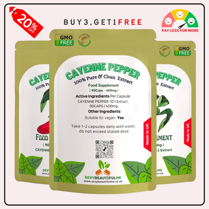 Organic Cayenne Extract Capsules 4000mg-Vegan Caps- 100% Natural & Strong