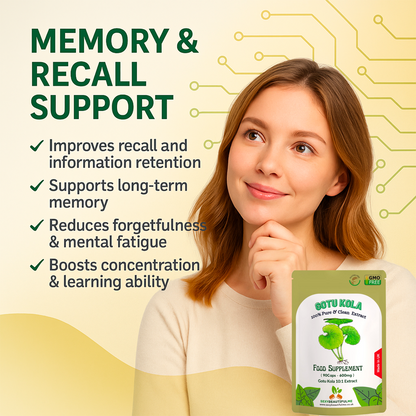 Gotu Kola Extract Capsules 6000 mg–Vegan–Brain Health, Cognition &Memory Support