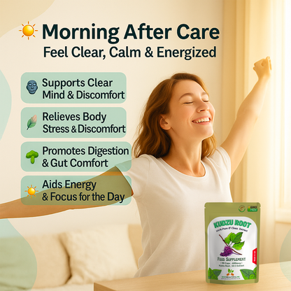 KUDZU Extract Capsules 6000mg Help With HANGOVER, NICOTINE&ALCOHOL CRAVINGS