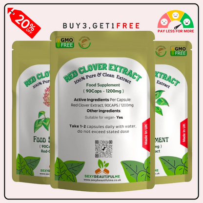 Red Clover Capsules 1200mg-8% Isoflavones-Cholesterol Health & Women Health