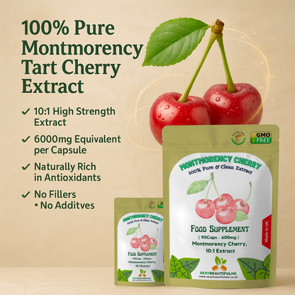 Montmorency Tart Cherry Capsule-6000mg-Muscle Recovery&Sport Endurance,Sleep Aid