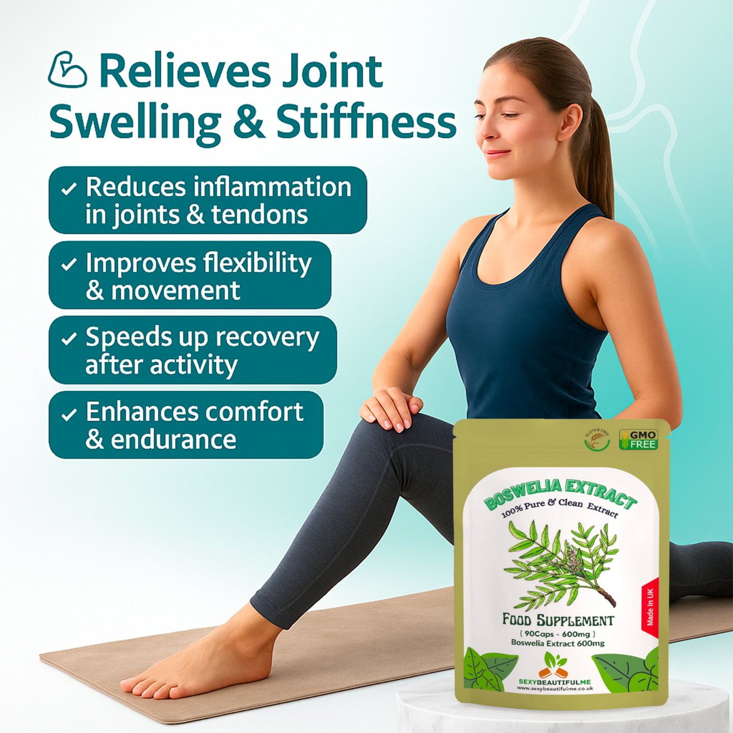 Boswelia Serrata Capsules 6000mg Pure & 100% Natural STRONGEST JOINT SUPPORT