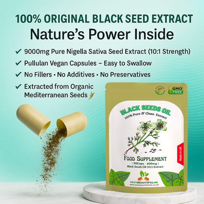 Original Black SEED Capsules organic 6000mg Vegan capsules black Whole SEED