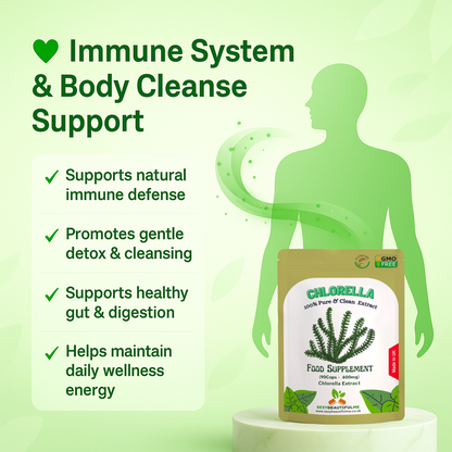 Chlorella Capsules | 600mg Super Greens | Natural & Strong Immune Support-Vegan