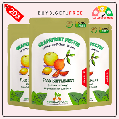 Grapefruit Pectin Fibre 4000mg Capsules Natural Digestive & Cholesterol Support