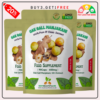 Manjakani Oak Gall 400mg Capsules – Women’s Wellness & Balance – Vegan – UK Made