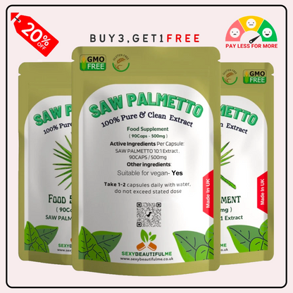 Saw Palmetto Capsules 5000mg-Vegan Cpasules -Hair Loss & Urinary Tract Prostate