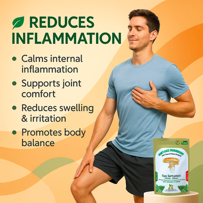 Shiitake Mushroom Extract Capsules 500mg (60.7%β-Glucan)–Strong &Effective–Vegan