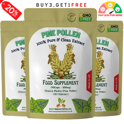 Pine Pollen 5000mg Capsules – Anti Aging – Sleep Aid – Energy & Vitality Support