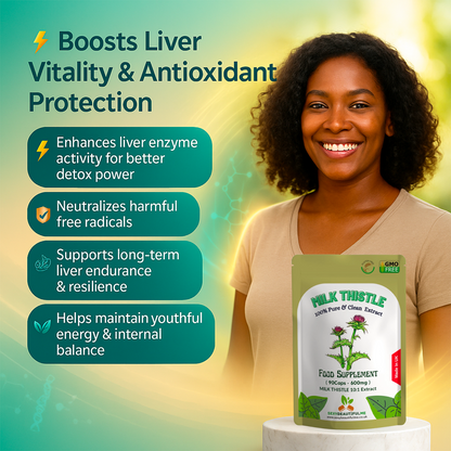 Milk Thistle Capsules 6000mg-90% Silymarin-Help to Detox Liver & Digestion