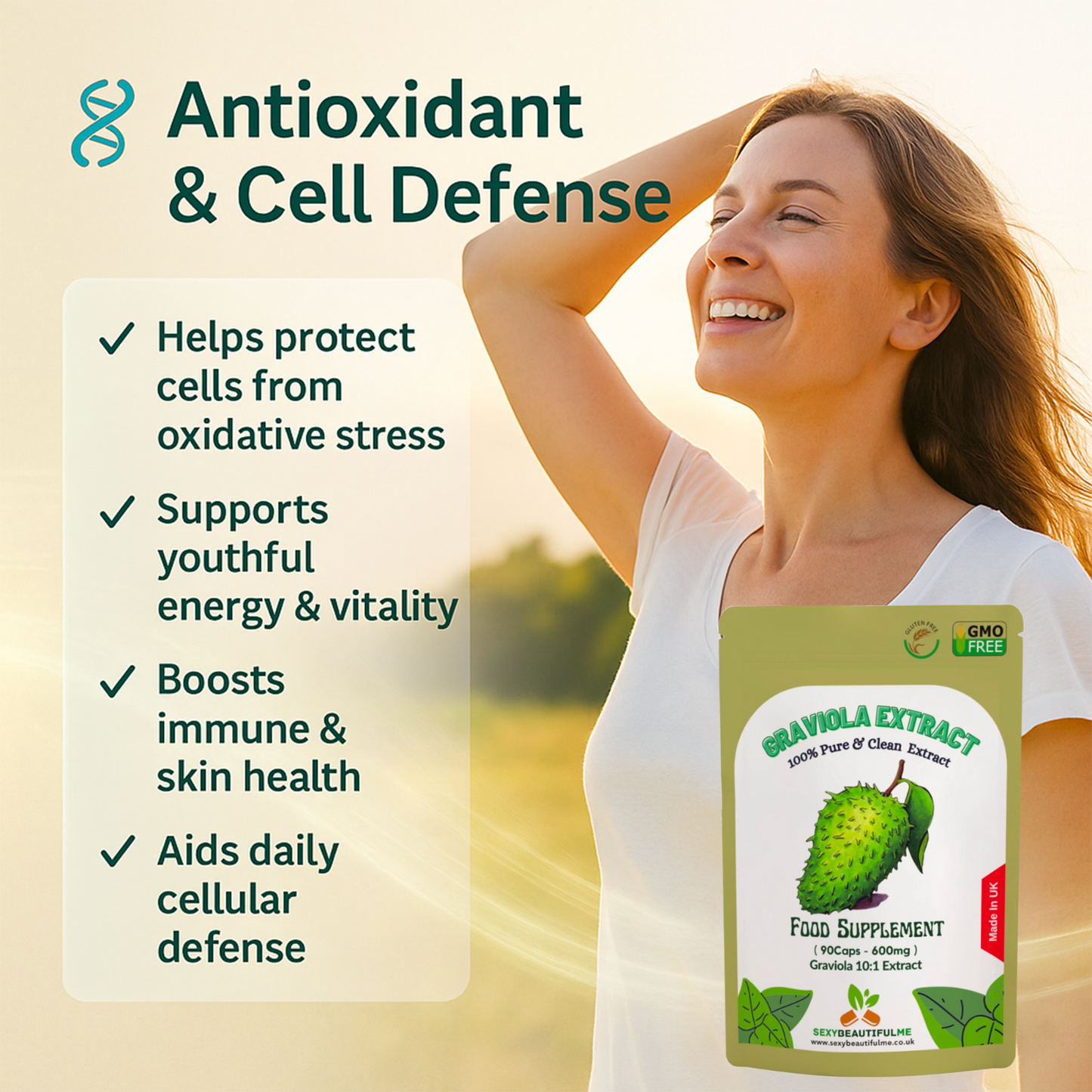 Graviola ( Soursop ) Fruit-6000mg Capsules, 10:1 Ex, Antioxidants, Liver Support
