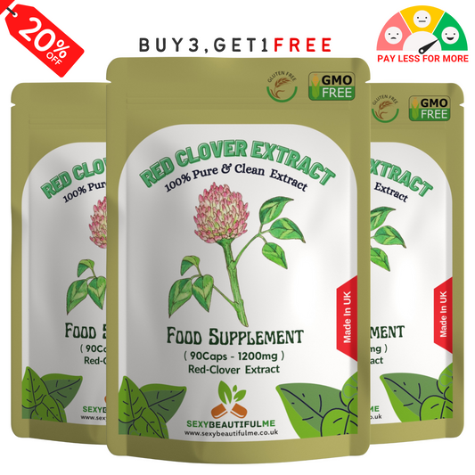 Red Clover Capsules 1200mg-8% Isoflavones-Cholesterol Health & Women Health