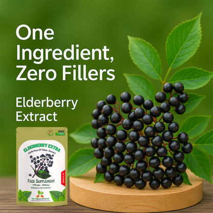 Sambucus Elderberry Capsules 300mg-(10:1 Extract, 3000mg)-100% Vegan & Natural