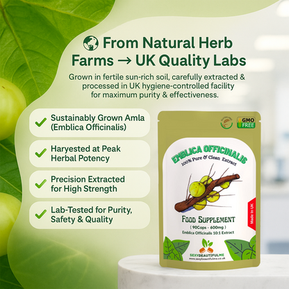 Emblica Officinalis 6000mg Capsules – Organic Amla (Phyllanthus) –Joint & Immune