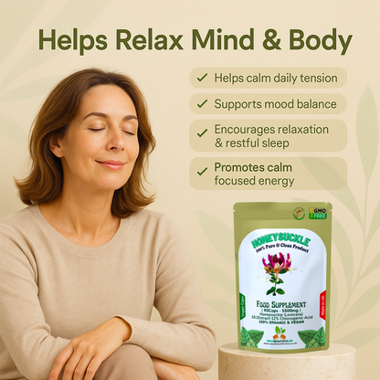 Lonicera Honeysuckle 5500mg–Anti-Inflammatory Capsules with 12% Chlorogenic Acid