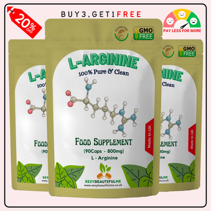 L-Arginine 800mg | Muscle &Workout Support | Natural Energy &Recovery | Veg Caps