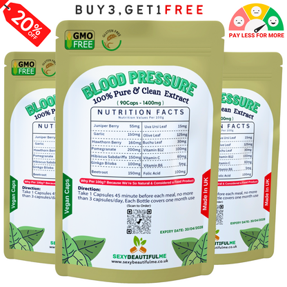 Healthy Blood Pressure Caps 1400mg-100%Vegan-Healthy Blood Pressure Support