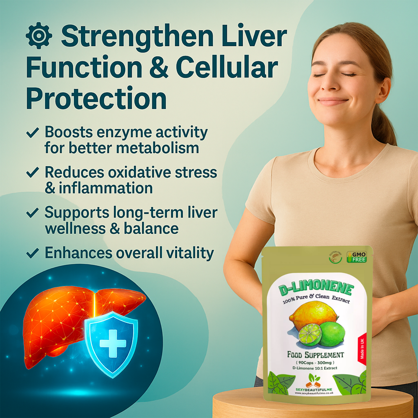 D-Limonene Capsules 3000mg-Vegan Caps-Helping Fatty Liver & Cholesterol Health