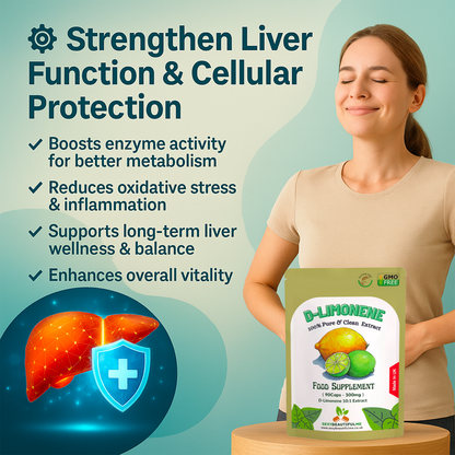 D-Limonene Capsules 3000mg-Vegan Caps-Helping Fatty Liver & Cholesterol Health