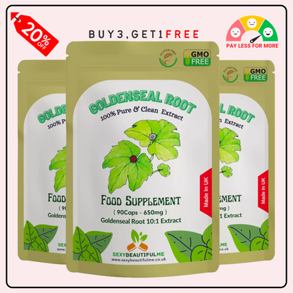 Goldenseal Root Capsules, 6500mg 10:1 Extract Supports Anti-inflammatory Health