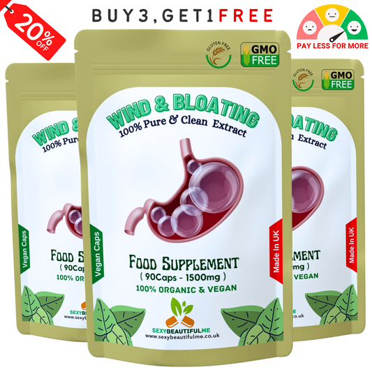Wind&Bloating Support Caps 1500mg-100%Vegan Product-Wind&Bloating Relief support