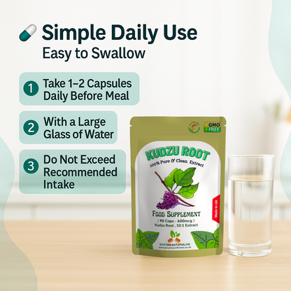 KUDZU Extract Capsules 6000mg Help With HANGOVER, NICOTINE&ALCOHOL CRAVINGS