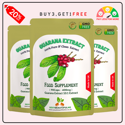 High Strength Guarana Extract 4000mg | 100% Natural | Weight & Energy Support