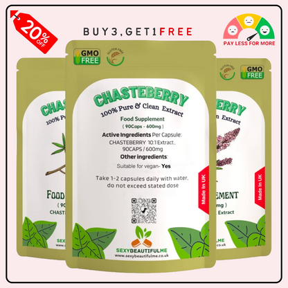 Vitex Fruit Capsules 6000mg (Chasteberry Fruit)-(Agnus Castus) Women's Health