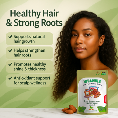 Vitamin E 400IU Capsules–High Strength Antioxidant–Skin, Hair & Immune Support