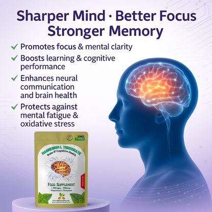 Magnesium L Threonate Capsules 700mg-Brain & Cognitive Support-Sleep&Stress Aid