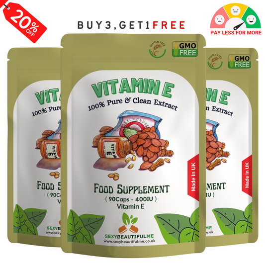 Vitamin E 400IU Capsules–High Strength Antioxidant–Skin, Hair & Immune Support
