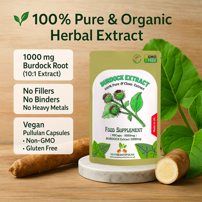 Burdock Root Extract Capsules ,1000mg-Detoxify, Liver Health & Blood health