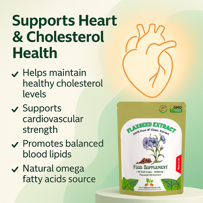 Flax Seed Oil 1500mg – Omega 3 6 9 Fatty Acids, Heart Health Supplement-Vegan