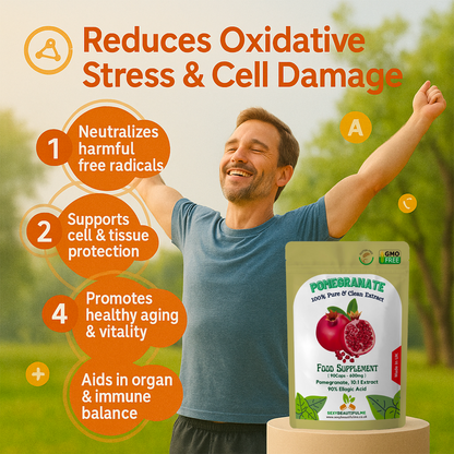 Pomegranate Seed Extract Capsule-6000mg 90% Ellagic Acid-100% Natural & Strong