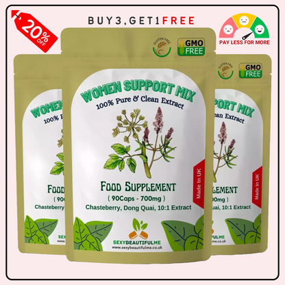 WOMEN SUPPORT COMPLEX Capsules 7000mg-Chasteberry, Qong Duai-10:1 Extract (PMS)