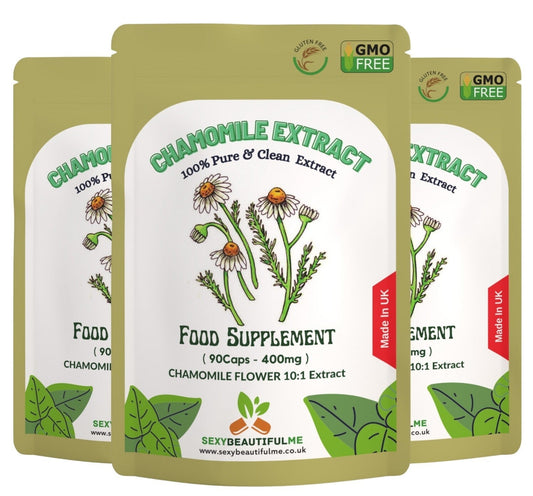 Chamomile Extract Capsules 4000mg(30% Apigenin)-Sleep Aid, Digestive health