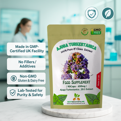 Turkesterone Capsules 13,000mg (650mg 20:1) -Ajuga Turkestanica-Fitness Support
