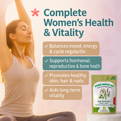 WOMEN SUPPORT COMPLEX Capsules 7000mg-Chasteberry, Qong Duai-10:1 Extract (PMS)