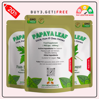 Papaya Leaf Extract Capsules 12000mg-Blood health & Blood Sugar Health-Veg Caps
