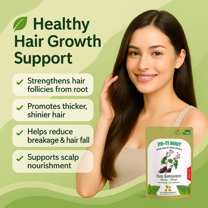 Natural Fo-Ti (He Shou Wu) Capsules 15:1 Extract – 10,500mg – Supports Hair Grow