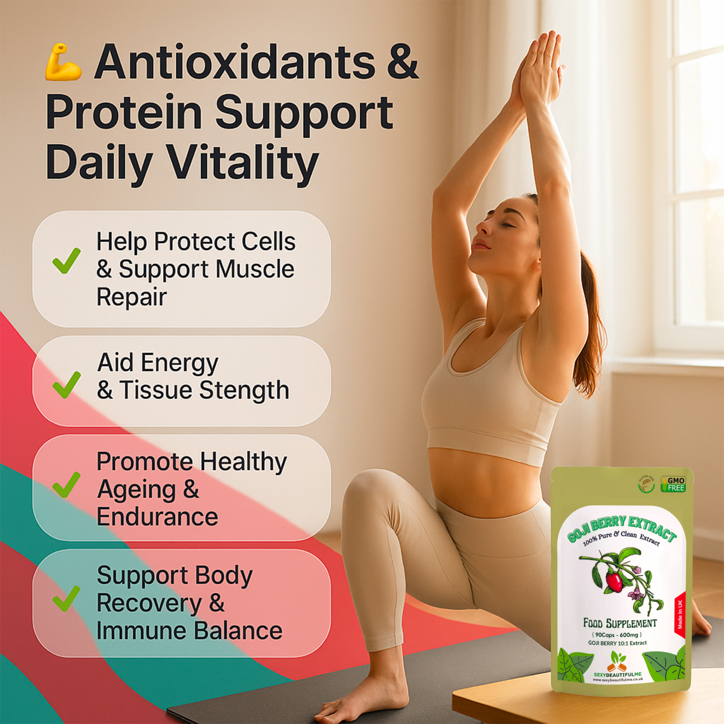 Goji Berry Extract 6000mg Vegan Capsules Genuine Natural Supplement Antioxidant