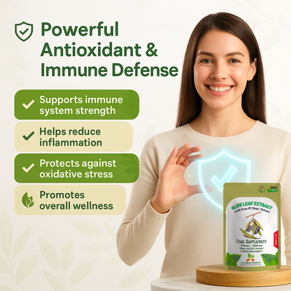Olive Leaf Extract Capsules 10000mg(400mg Oleuropein)-Weight Control & Immunity