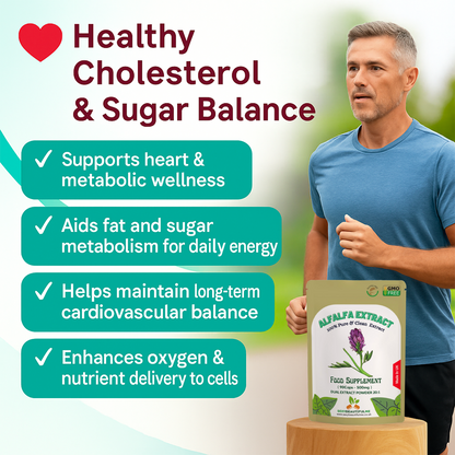 Alfalfa Extract Capsules 500mg-Vegan Caps-Help With Cholesterol &Blood Sugar