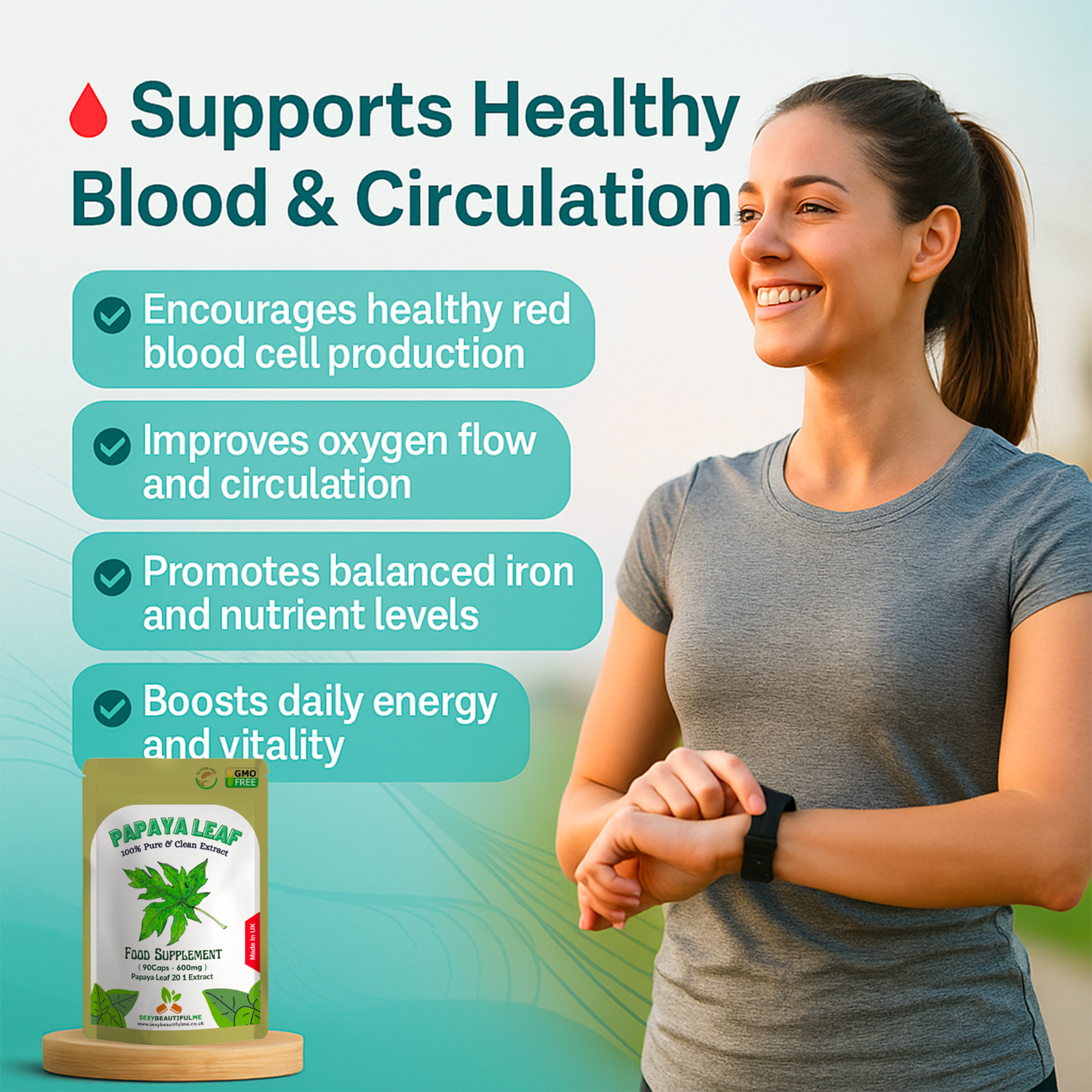 Papaya Leaf Extract Capsules 12000mg-Blood health & Blood Sugar Health-Veg Caps